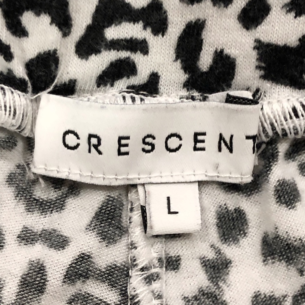 Crescent LA Leopard Print Black White Biker Shorts Large - Picture 4 of 7